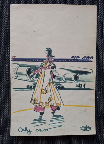 Air france menu 1973 - menu, paris