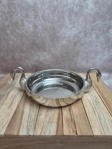 Plat vintage métal argenté