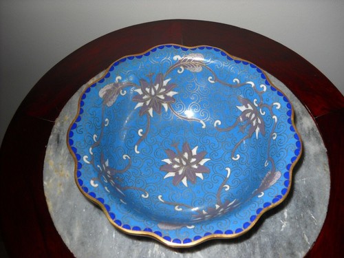 Cloisonne coupe bol vase pot - cloisonne,