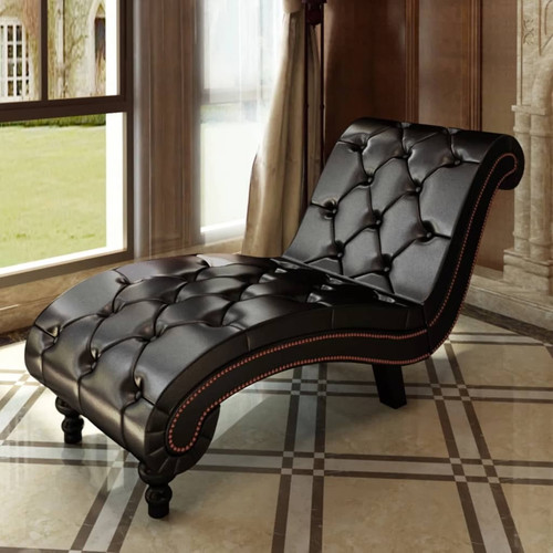 Chaise longue brown faux - chaise,