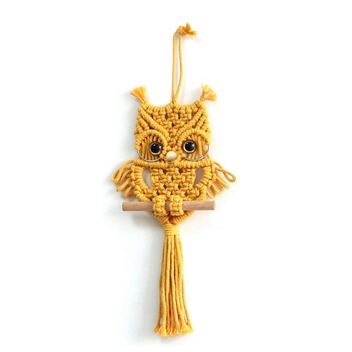 Chouette macramé tapisserie - chouette,