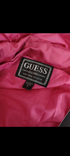 Doudoune longue guess rose - doudoune,