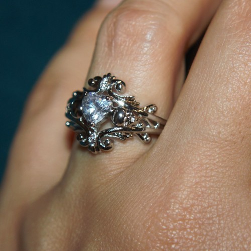 Zirconia ring gemstone silver - ring,