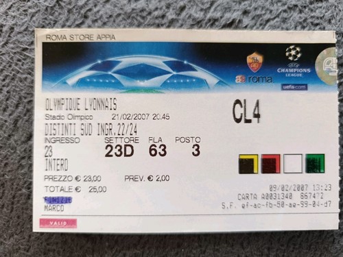 Ticket roma lyon - as,