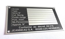 Plaque constructeur bateau