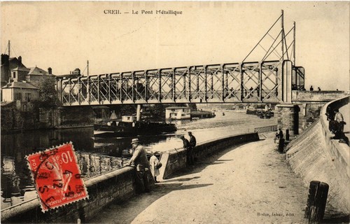 Cpa creil pont metallique - -,