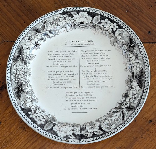 Assiette chanson béranger - assiette,