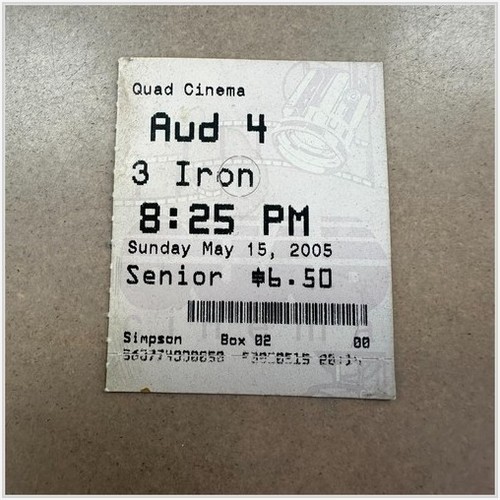 Iron movie ticket stub - movie,