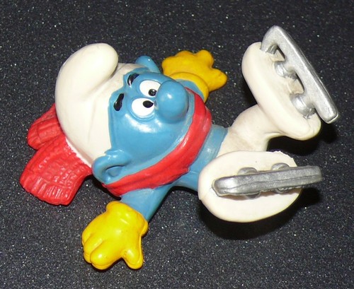 Figurine schtroumpf patin - patin, à