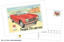 Timbre France 2021 Carte Peugeot 204 Cabriolet salon Philatélique HorsAbonnement