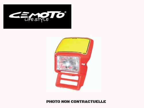 Plaque phare moto rouge - ce,