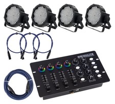 4x PAR 144 LED DMX RGBW