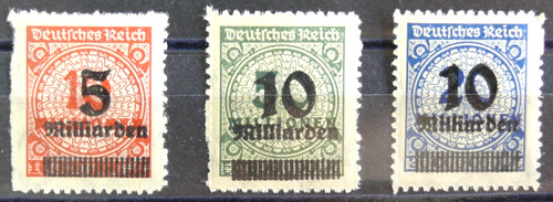 Timbres allemagne 1923 - timbres, d'allemagne