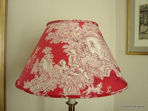 Grand abat jour toile jouy - toile,