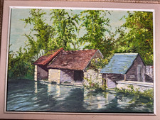 Huile sur carton signée