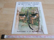 Autocollant CHAMPIONNAT DE FRANCE DE TIR A L'ARC " CHASSE " - 1988