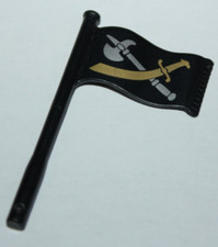 Playmobil 1 drapeau Pirate noir