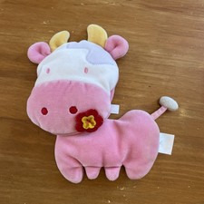 DOUDOU Semi Plat VACHE ROSE