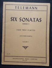 § album partition TELEMANN six sonatas for two flutes - series 1 - flûte