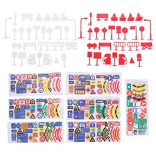  7 Sets Panneaux De Signalisation Circulation Des Jouets Barrage Routier