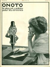 Publicité ancienne Onoto stylo le plus beau cadeau 1909 issue de magazine