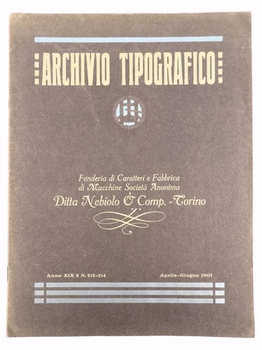 Nebiolo archivio tipographico - nebiolo,