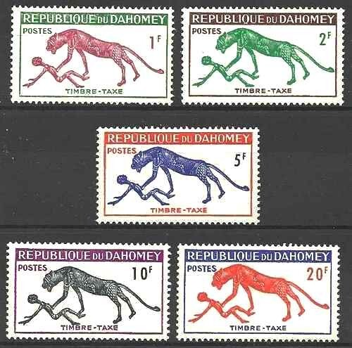 Timbres dahomey taxe - dahomey, 32/36
