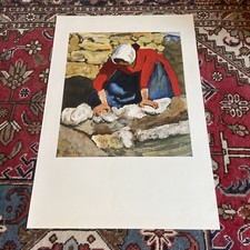 René SEYSSAUD La lavandière Affiche Avant La Lettre Expo Musée ALBI 1959 RARE !