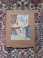 Aquarelle Orientaliste Scène