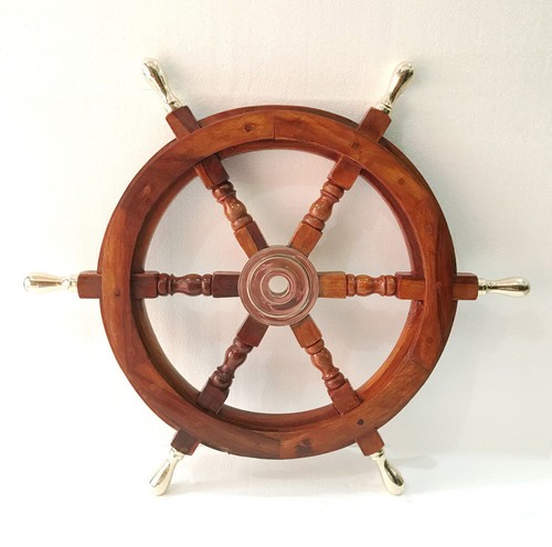 Roue bateau bois de - 24",