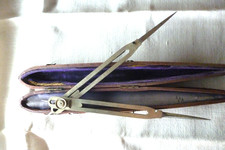 Ancien Compas de réduction en laiton dans sa boite d'origine début XIXème siècle