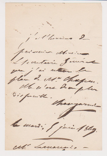 Général changarnier lettre - général, changarnier.