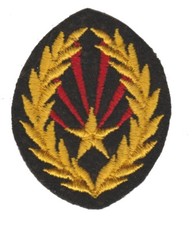 Insigne tissus non identifié : Etoile + soleil + ramaux - Probablement asiatique