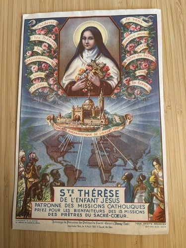 Rare affichette 1937 - , sainte