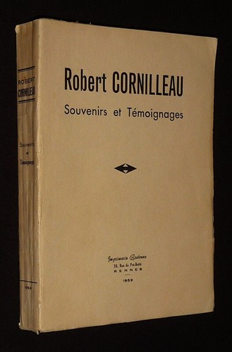 Robert cornilleau souvenirs - cornilleau, :
