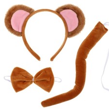  Oreilles Et Queue De Singe Deguisement D'animal Bandeau Déguisement