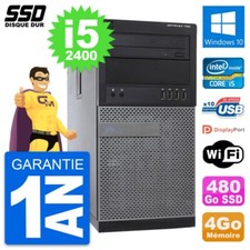 PC Tour Dell OptiPlex 790 MT Intel i5-2400 RAM 4Go SSD 480Go Windows 10 Wifi