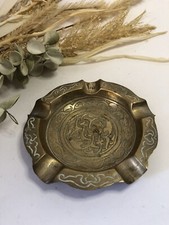 Cendrier oriental en laiton - Gravure DAMASCUS - 5 emplacements à cigarettes