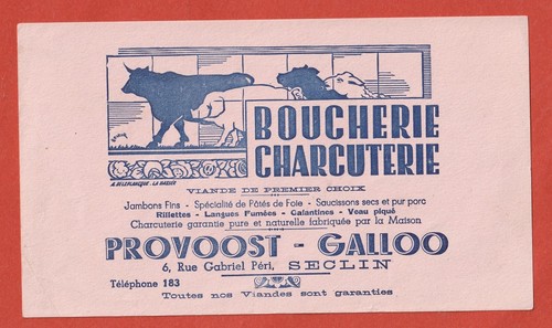 Buvard boucherie charcuterie - -,