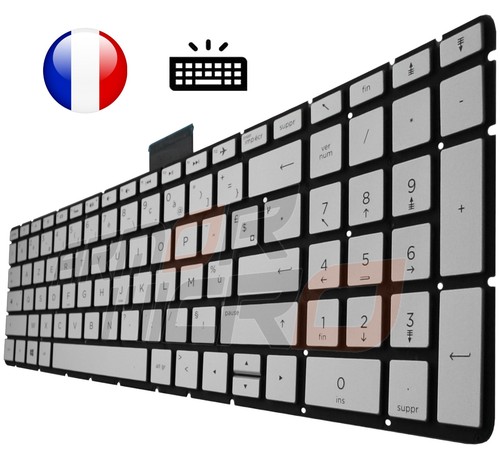 Clavier argenté français - argenté,