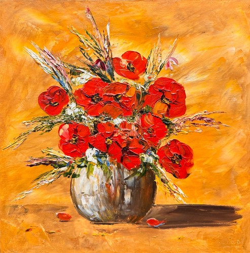 Tableau huile sur toile signé - toile,