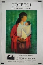 Toffoli Peintre de la lumière 1985 Affiche Originale Exposition