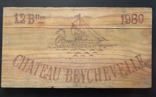 Estampe , façade de caisse vins château BEYCHEVELLE 1980  ref 92