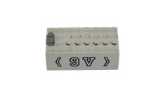 Lego® train rails 9V chemin de fer voie ferrée monorail bac de batterie BLANC 9V