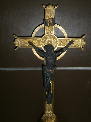 Ancien crucifix autel - ancien, d'autel/fin