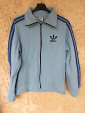  Veste ADIDAS TREFOIL vintage bleu ciel giacca 80'S jacket jacke felpa M D 5 177