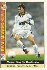 RARE - N° 24 SANCHIS - REAL MADRID - CARTE FOOTBALL  LA LIGA - MUNDICROMO 2000