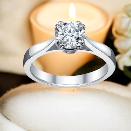 Bague solitaire diamant rond