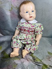 BARBOTEUSE A SMOCKS POUR POUPEE ANCIENNE BAIGNEUR CELLULOÏD SNF RAYNAL  38/42CM