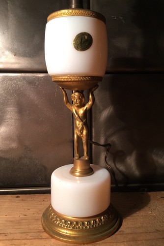 Pied lampe opaline - lampe, sèvres
